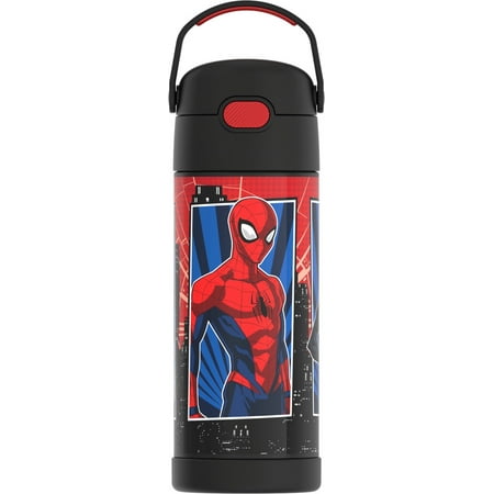 Thermos FUNtainer® Water Bottle With Straw, 410 ml, Spider man 
