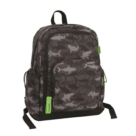 [836466] Sac à dos avec pochette à l’avant Execo, Requins