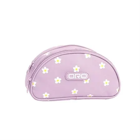 [836503] Étui à crayons demi-lune Oro – Collection Marguerites