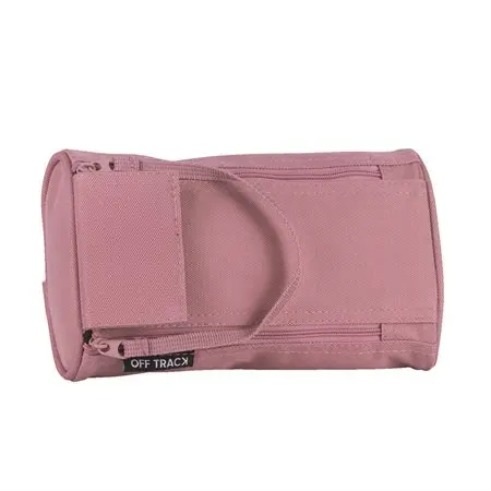Off track Pencil Case with 2 Zippers pink
