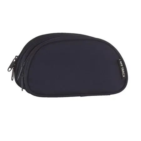 Off track Pencil case 2 compartments, Navy blue
