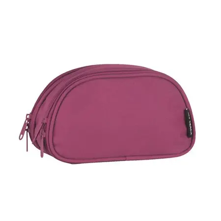Off track Pencil case 2 compartments, Raspberry