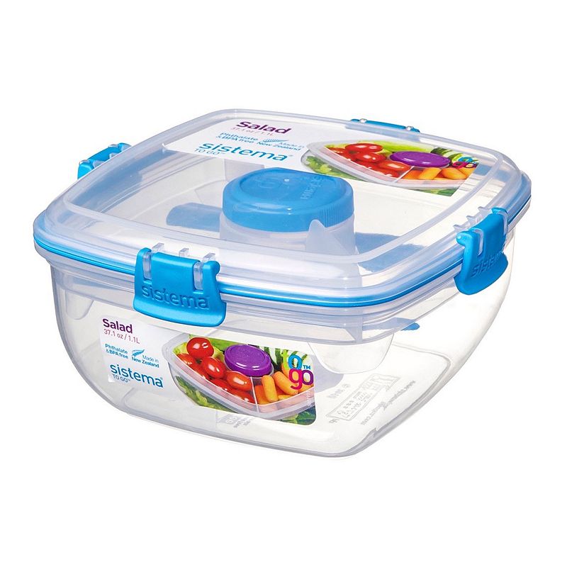 Contenant pour salade à emporter TO GO?? de 1,1 L Sistema, Coul. ass.