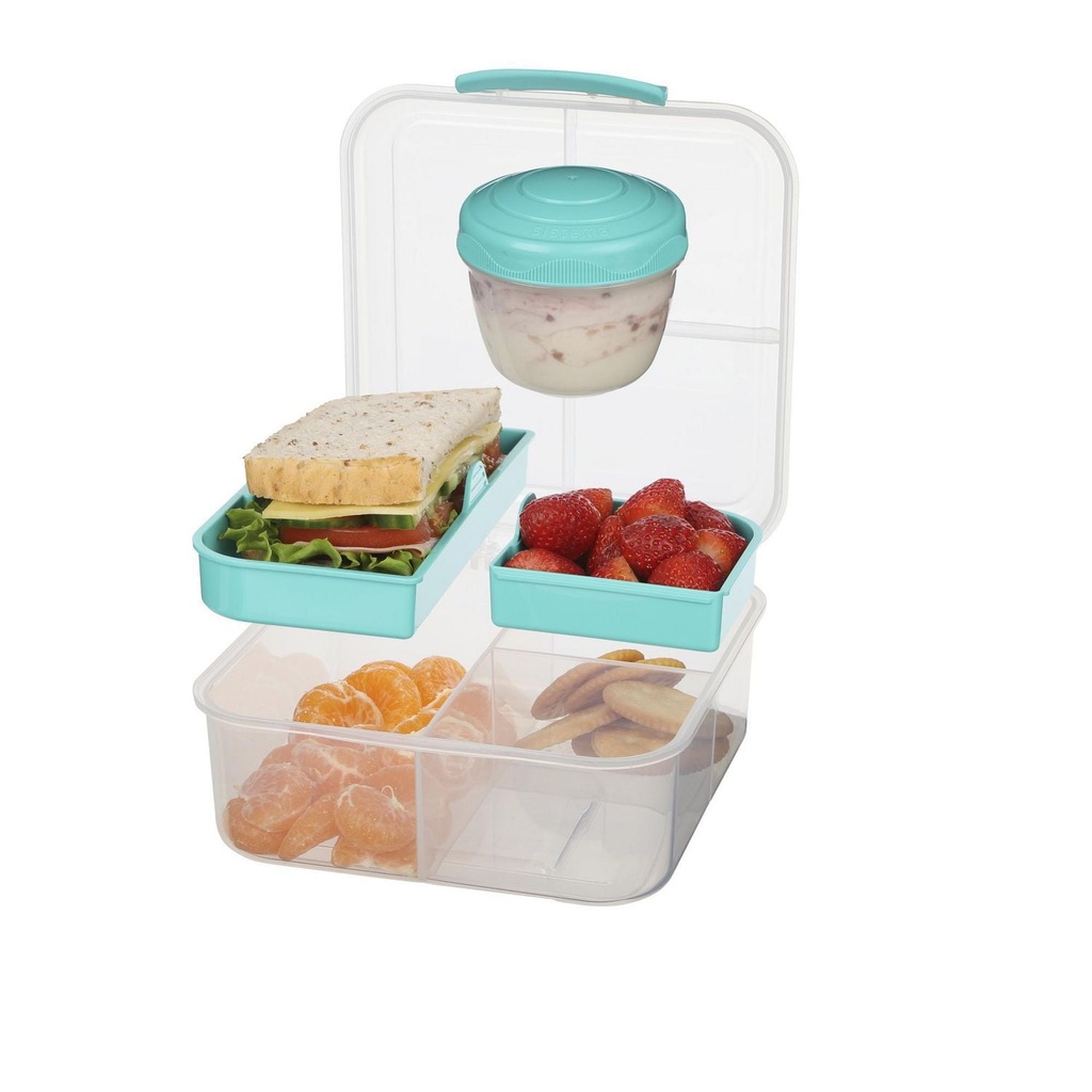 Sistema 1.25L Bento Cube TO GO™ with Yogurt Pot, Ass. col.
