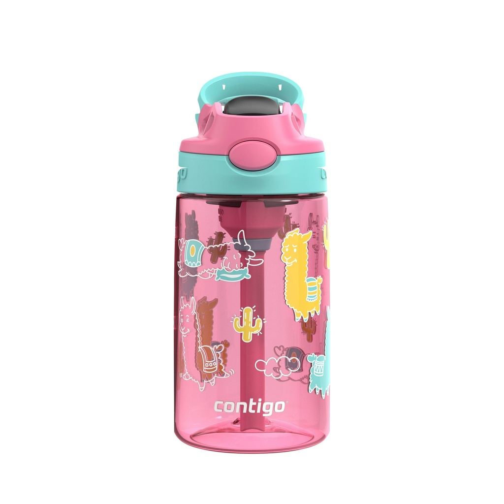 Contigo Kids Aubrey Straw Water Bottle, Azalea jade llama