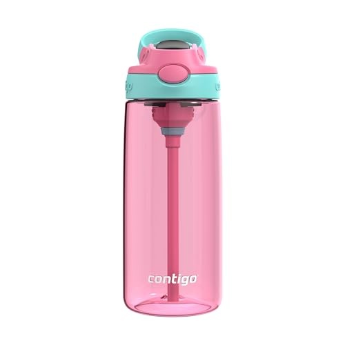 [836580] Contigo Kids Aubrey Straw Water Bottle, Azalea jade vine