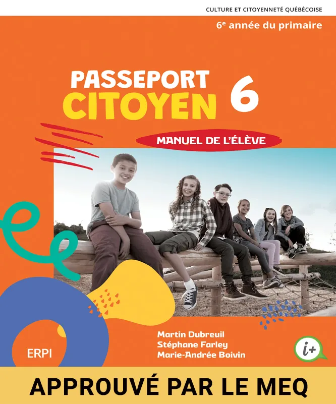 Passeport citoyen - 6e année, Manuel de l'élève, versions imprimée et numérique (ISBN: 9782766158096)