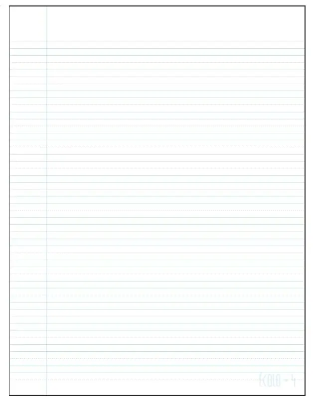 Grande tablette interlignée-pointillée Écolo no. T4, 50 feuilles