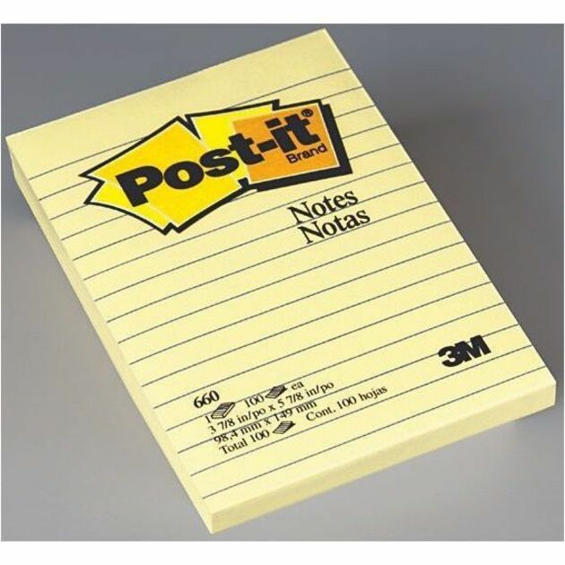 [133835] Post-It Sticky Notes, 4" x 6", Lined (1 pad of 100 sheets)