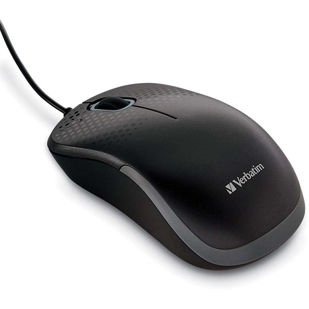 Silent Corded Optical Mouse, Black