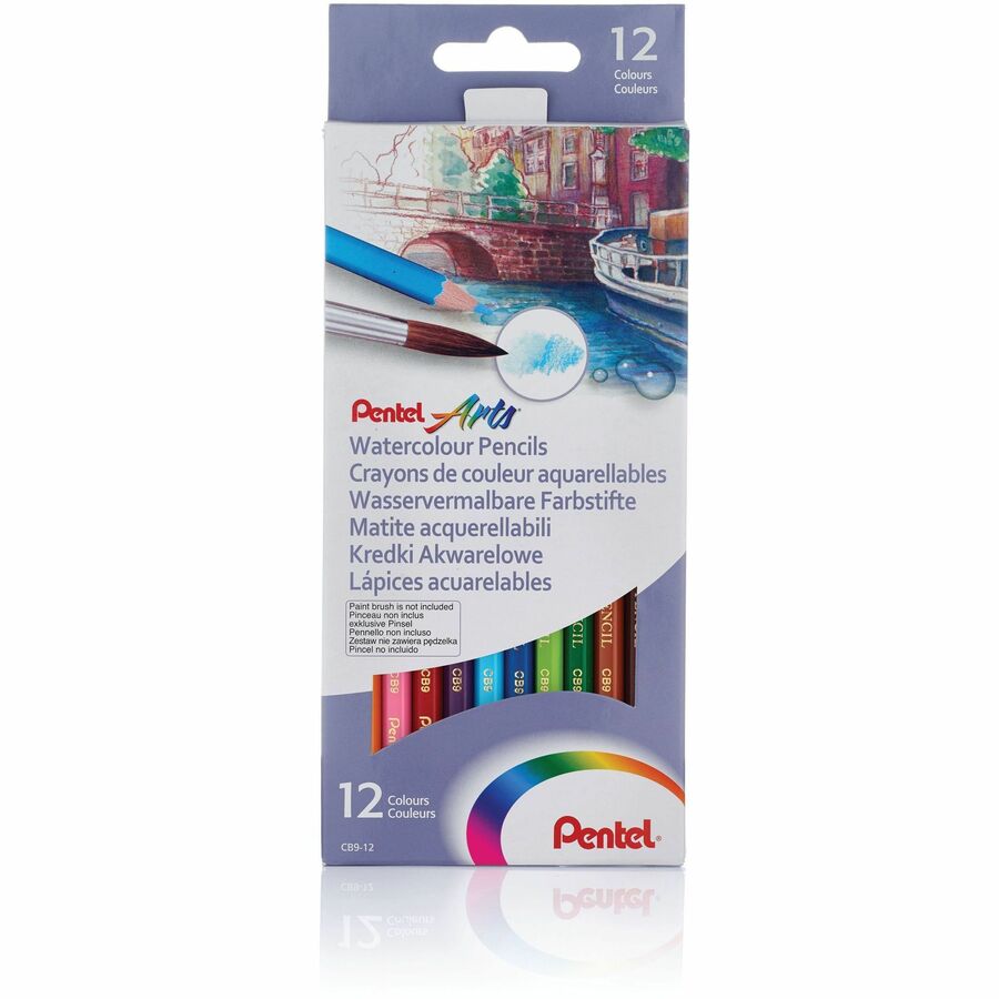 Pentel Arts Watercolor Pencil Set - Assorted Colors, 12-Pack