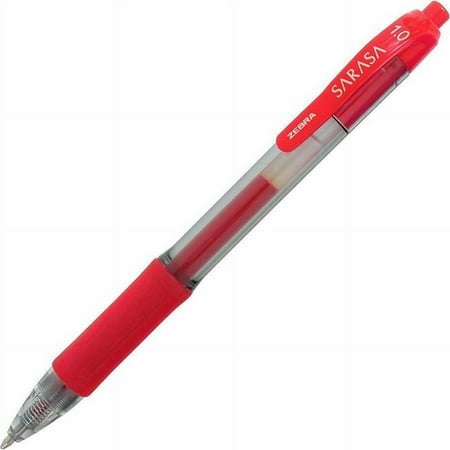 Zebra SARASA dry X20 Retractable Gel Pen, Red