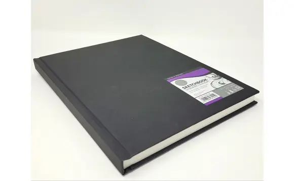 [1503838] Sketch book 21.6 x 27.9 cm (8.5" x 11"), 100 g/m2, black cover, German Binding