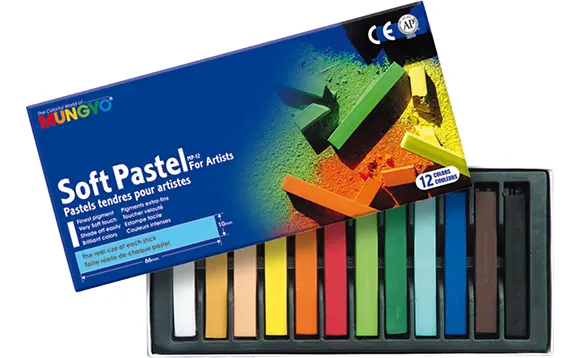 [1170257] Mungyo Square Soft Pastels, 10 x 10 x 66 mm (box of 12)