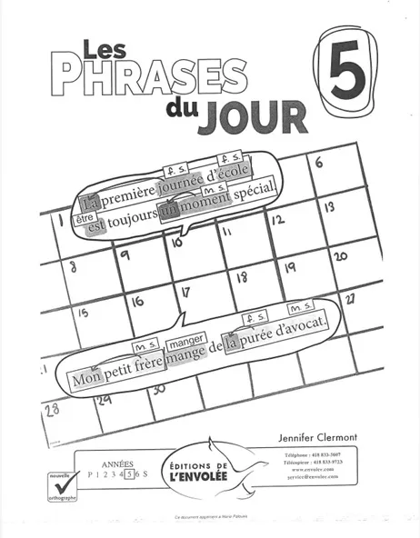 [PJD5] Les phrases du jour - Cahier maison Campus Démosthène