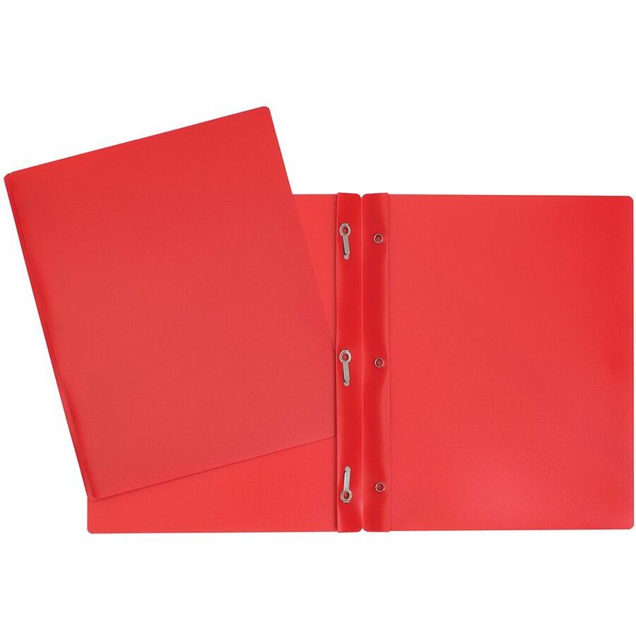 [A365-RD] Hard Plastic Duo-tang with Fasteners (Red)