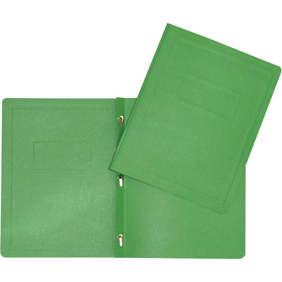 [222810] Duo-tang Carton texturé avec attaches (Vert)