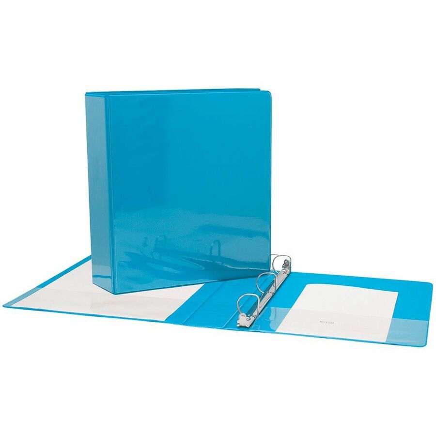 [225193] Cartable avec pochettes int. et ext., Ann. en D, 3.81 cm (1.5") (Bleu pâle)
