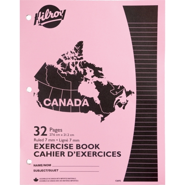 Canada Exercise Book, ruled 7 mm, 32 pages