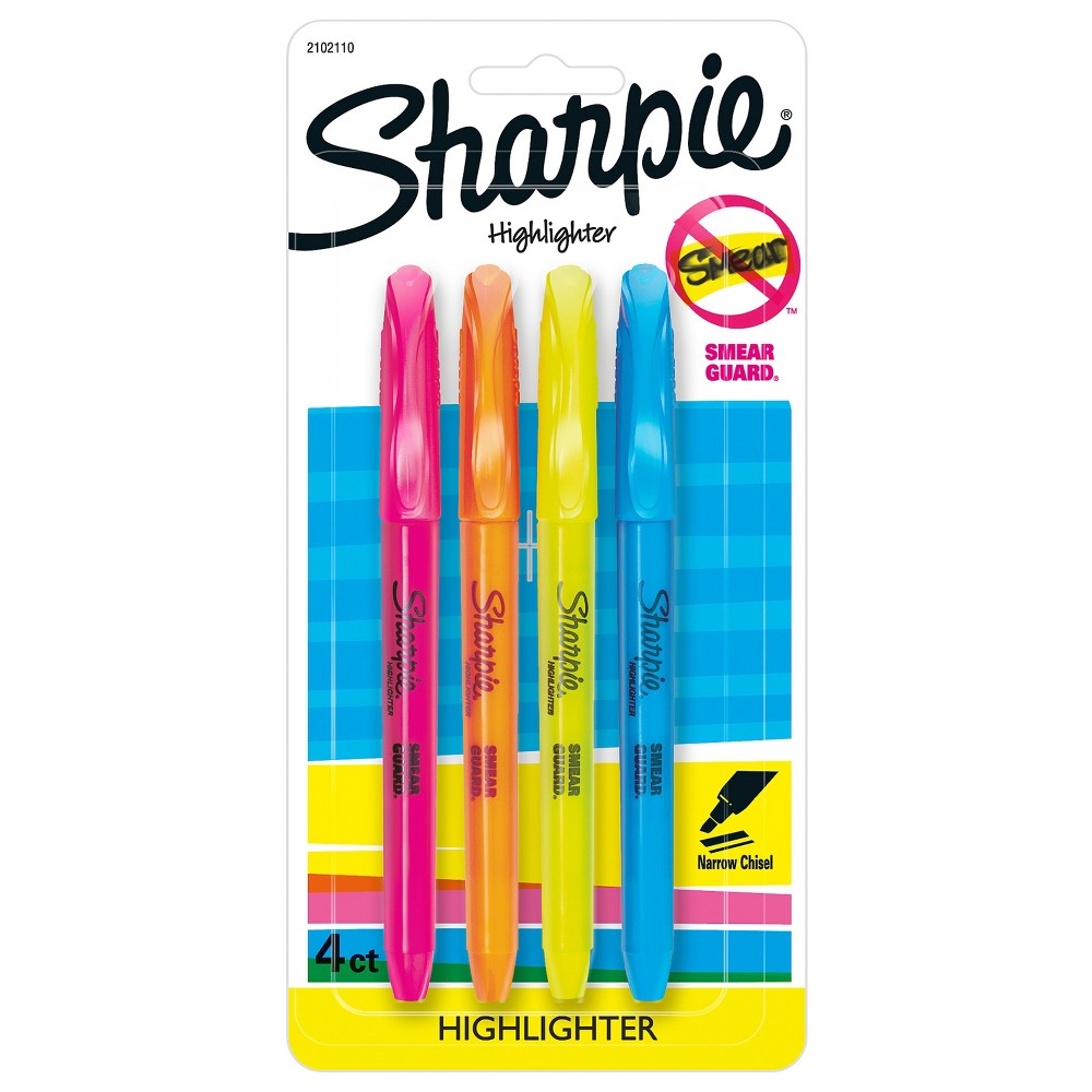 Sharpie Accent Highlighters with Smear Guard