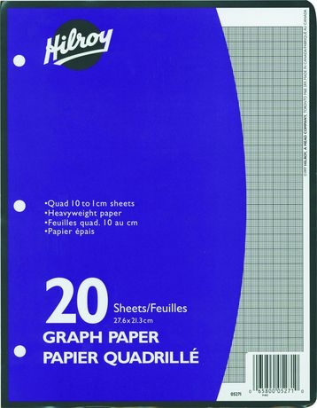Quad Ruled, Metric Quad, 10 squares per cm (Pkg 20)