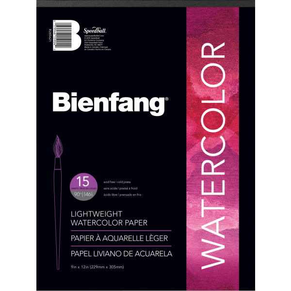 Bienfang Aquademic Watercolour Paper, 9" x 12", 15 sheets