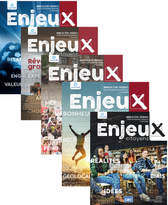 [9782766217212] Enjeux citoyens - 5e secondaire - Manuel de l'élève - 4 fascicules et 1 référentiel - version numérique