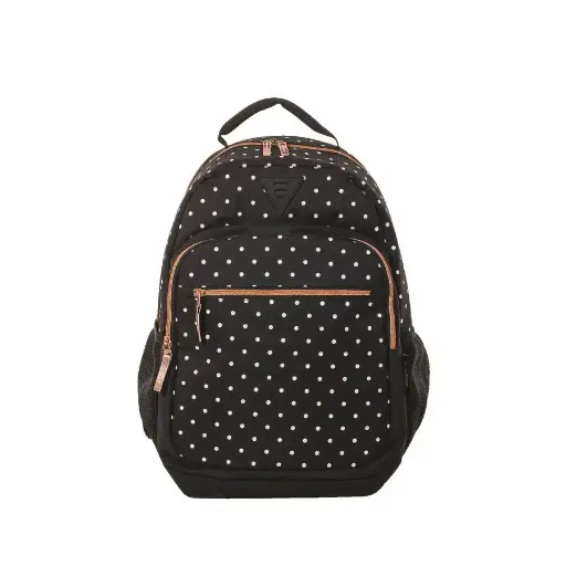 Smash Backpack, Black with white dots