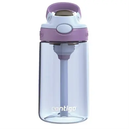 Contigo Kids Aubrey Straw Water Bottle, Periwinkle and amethyst