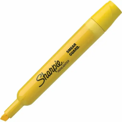 Surligneur biseauté Sharpie, Jaune