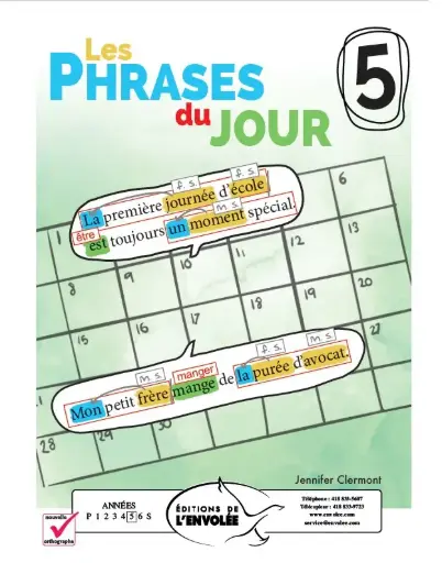 Les phrases du jour - Cahier maison Campus Démosthène